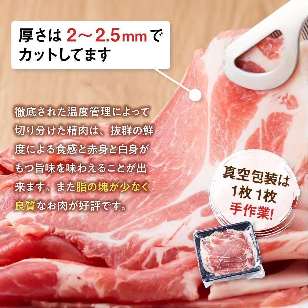【定期便】【旭川産ブランド】笹豚肩ロース薄切り900g(300g×3パック)×3ヶ月毎月発送 | 豚肉 豚肉_04825