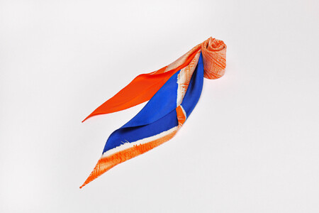 東京引染スカーフ（オレンジ） 0012-006-S06