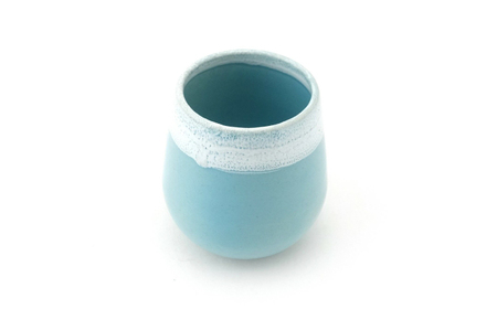 【波佐見焼】Folk Design 片口酒器・盃 青釉白唐津流し 2点セット【玉有】[IE59]