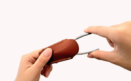 ニッパー爪切り【きでんじ 喜伝次 爪切り 実 - みのり - 爪ヤスリ・レザーケース付き】 直刃波柄