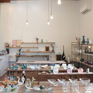 ガラスのお雛様セット（マーブル）