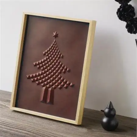 colm ツリー ブラック「本革を立体成型してつくったクリスマスツリー」_雑貨   _【1585531】
