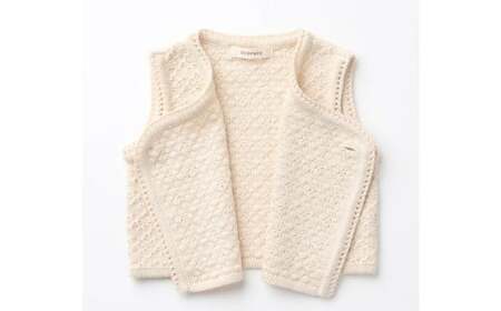 【ギフト対応】ふんわり ダブルベスト CO-W13【60営業日程度で発送】 ベビー ベビー服 赤ちゃん ベスト 羽織り リリヤーン 中空糸 オーガニック 綿 日本製
