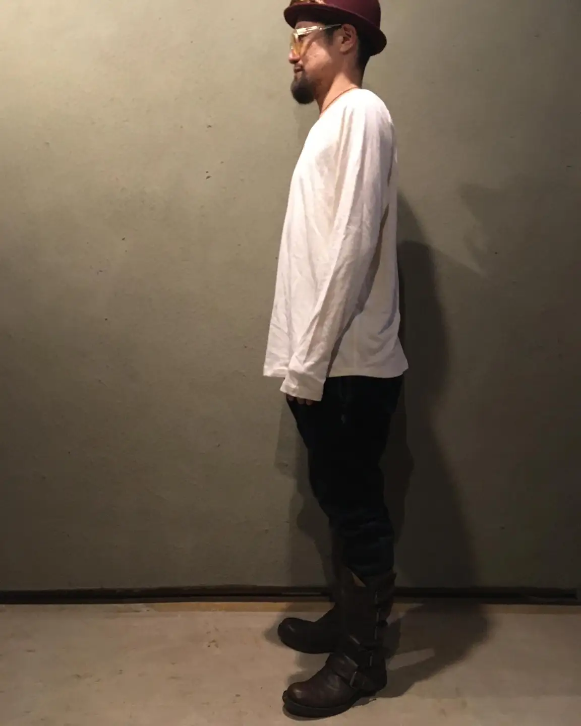 旅人の長袖（麻綿のラグラン長袖） サイズB（M~L） 長袖 カットソー