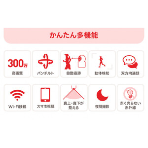 見守りペットカメラ 防犯カメラ ワイヤレス みてるちゃん WTW-NEKO245S