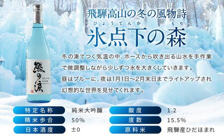 氷中貯蔵 熊の涙 純米大吟醸（火入れ）720ml×1本 | 日本酒 酒 お酒 地酒 季節限定 飛騨高山 リカーショップながせ KZ006