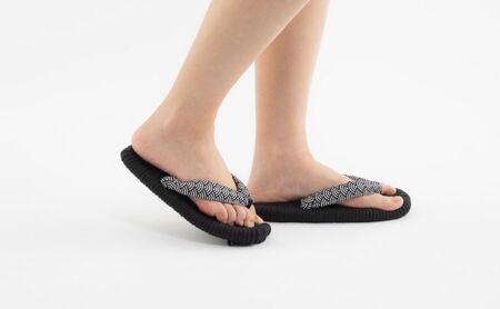 布ぞうり MERI 青海波　布草履 室内履き 健康 洗える 墨田区 L：26cm