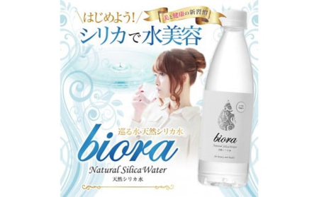 biora天然シリカ水 500ml×24本×12回 天然水 シリカ水 軟水 ミネラル 美容 健康 玖珠町 大分県 九州 自然 防災 備蓄 安全 人工添加物なし 72mg/リットル 含有 12ヶ月 美しい水 継続 吸収 効率 健康志向