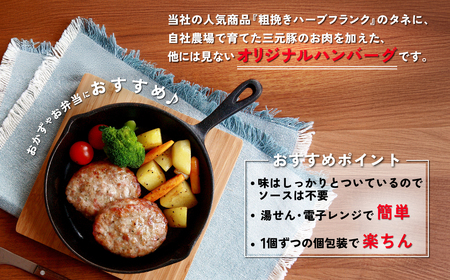 千葉県香取市産三元豚　フランクバーグ(フランクハンバーグ)1.2kg(100g×12個)   / 三元豚 ハンバーグ はんばーぐ 小分け 個包装 個別 個別包装 湯せん 電子レンジ 味付き 国産 豚肉 おかず つまみ お弁当 お取り寄せ 千葉県 香取市 JLB005