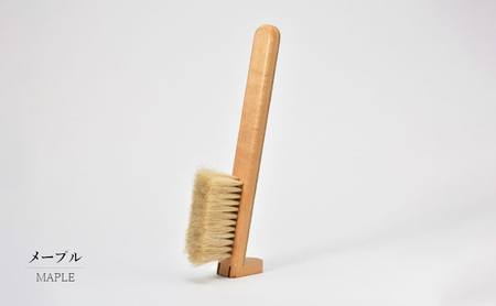 STAND BRUSH ／スタンダード 牛革 茶 ブラシ 卓上ブラシ 洋服ブラシ 馬毛 工芸品 日本製 墨田区 東京 メープル