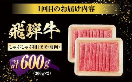 【3回定期便】 飛騨牛 モモ・肩肉 毎月600g / 白川町 / 浅井商店[AWBJ008]