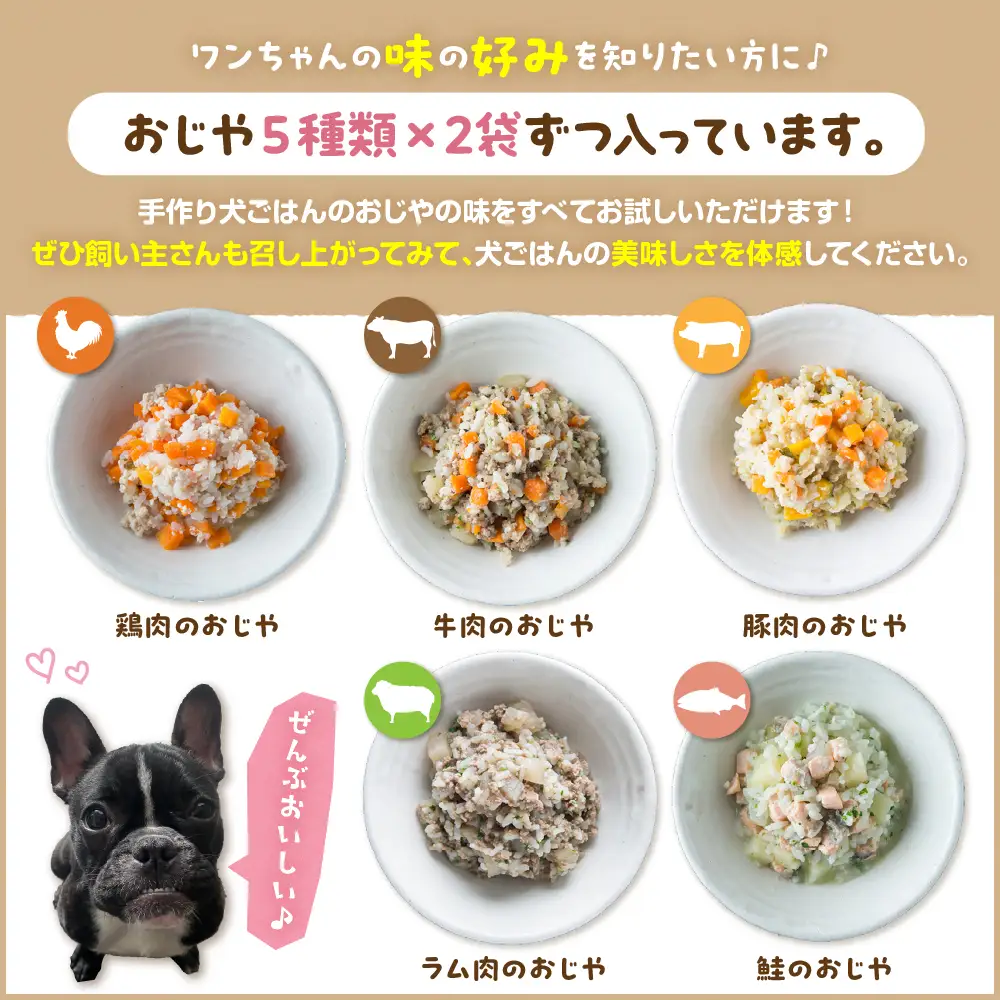 ワンちゃん用おじや5日間セット【各150g×2袋(計10袋)】