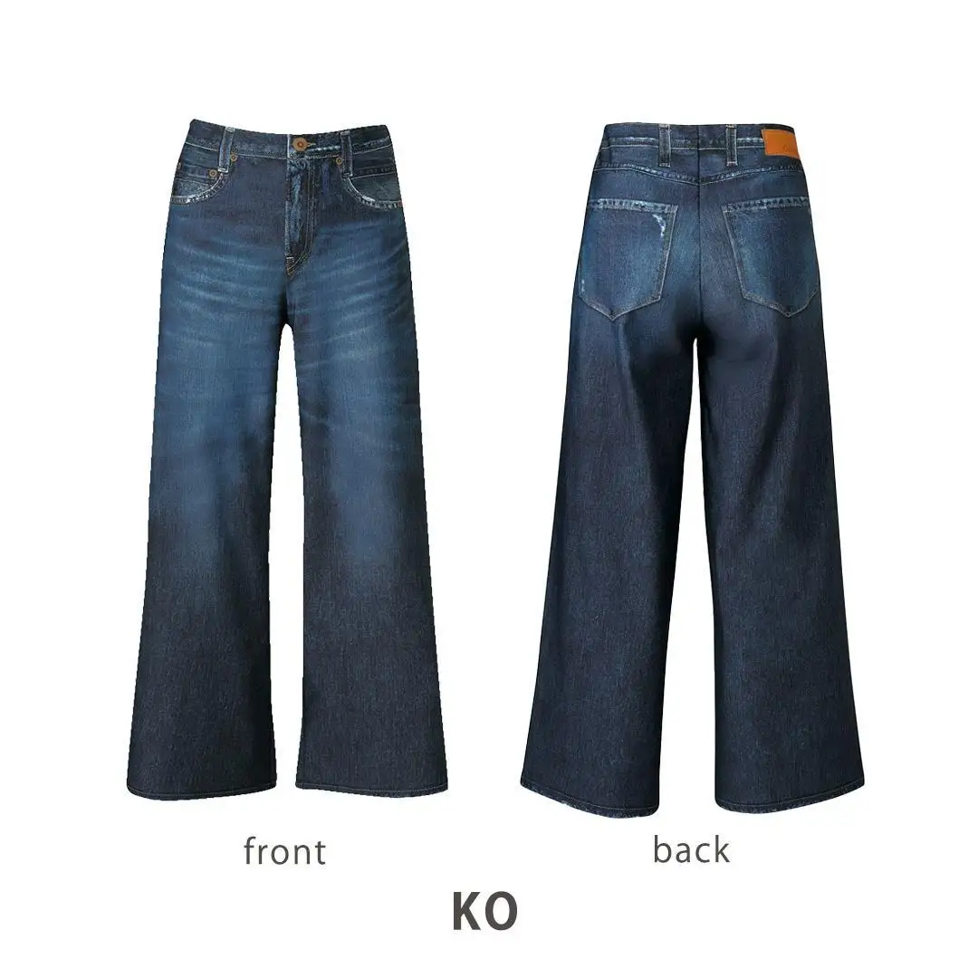 【ワコール/カルソン】まるでデニム ワイド レディス＜Lサイズ/KO＞