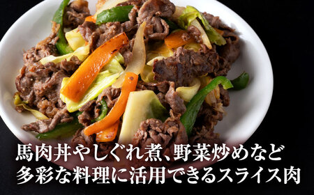 【全3回定期便】 馬肉 小間スライス 計3kg 1回あたり1kg（500g×2パック） /馬肉 小間切れ しぐれ煮 味噌煮 野菜炒め 冷凍[AYBV034]