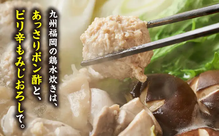 九州産ハーブ鶏 水炊き鍋2人前×2セット(計4人前) 〆はマルゴめん[BGAC018] 水炊き みずたき
