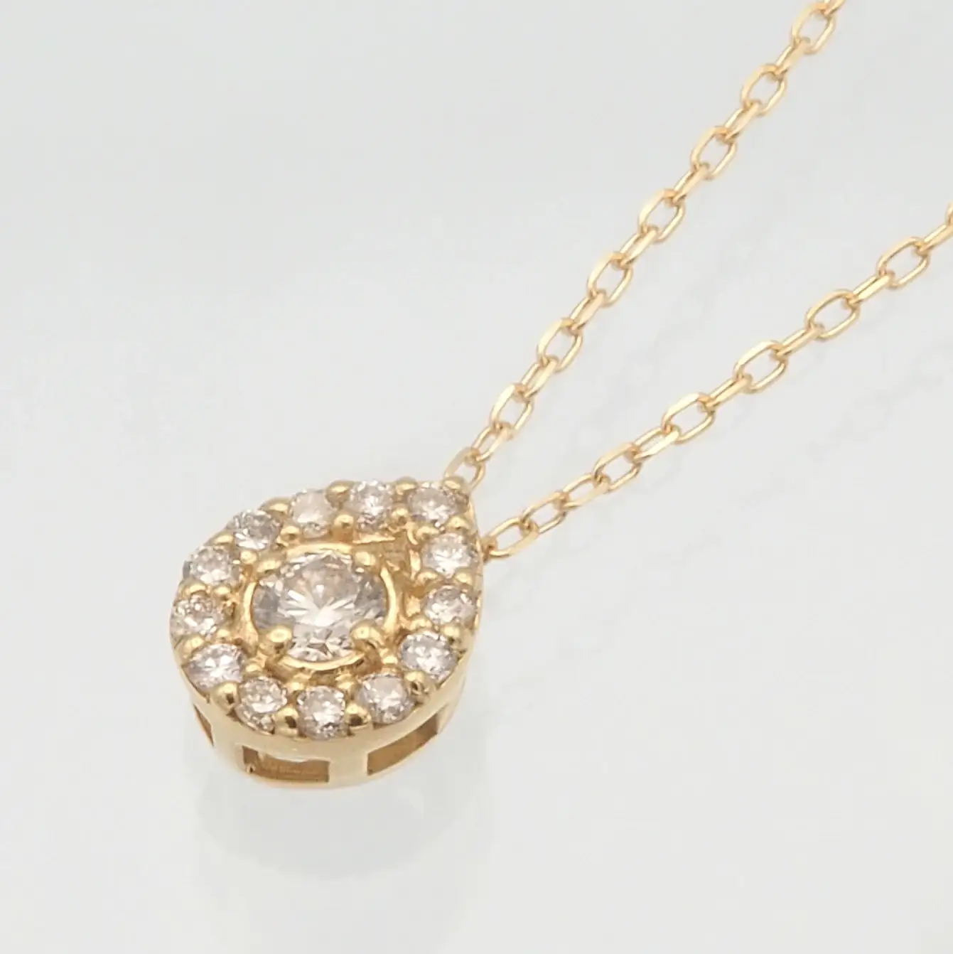 K18 0.14ct ダイヤモンド ペンダントネックレス　HH-019719 SWBT001-G