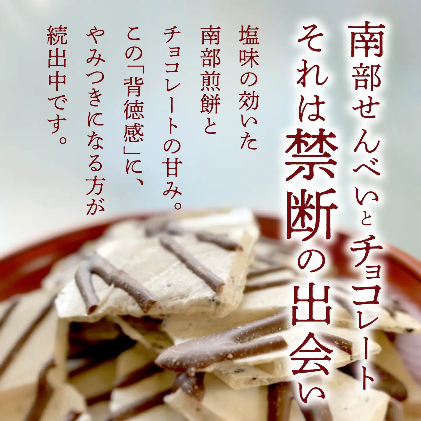 しんぼり 無選別 南部煎餅 ”チョコQ助” 5袋セット せんべい 煎餅 チョコレート 75g×5袋 375g ＼話題のあまい×しょっぱい／ 青森県 八戸市
