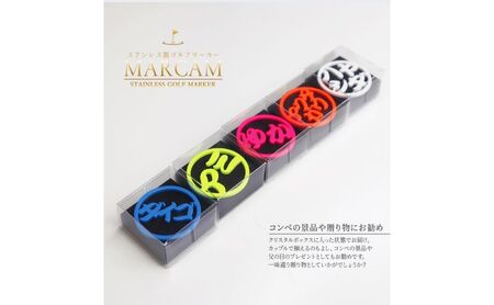 ゴルフマーカー ひらがな・カタカナゴルフマーカー 1個 ゴルフ 蛍光 マーカー オーダーメイド ステンレス ピンク オレンジ イエロー ブルー ホワイト グリーン ブライトレッド 千葉市 千葉県 オレンジ