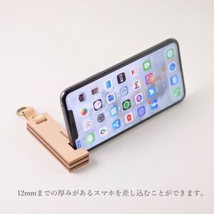 スマートフォンスタンド（ホルダー付）２色セット 本革  ハンドメイド≪シンプル 牛革　携帯 手作り≫