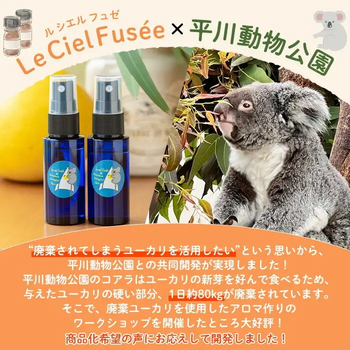 ＜平川動物公園との共同開発＞アウトドアスプレー 3本セット サワーポメロと廃棄ユーカリブレンド 【00-090-14】