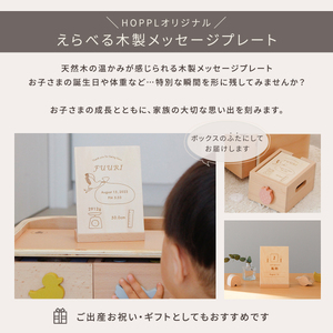 HOPPL（ホップル） スタッキングボックストイ あひる（ボール落とし） メッセージプレートなし（シンプルプレート）