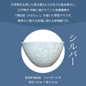 S026-031_天草 高浜焼フリーボール 中（シルバー）
