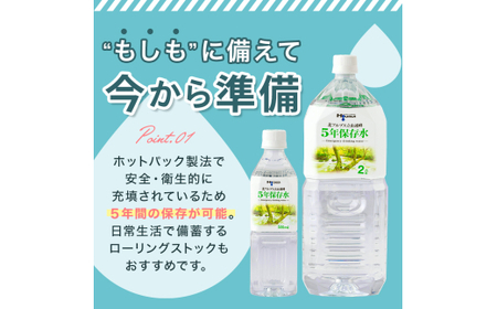北アルプス立山連峰 5年保存水 500ml×24本×2ケース 500ミリリットル 名水 ミネラルウォーター 防災 備蓄 災害対策 国産 飲料 F6T-735
