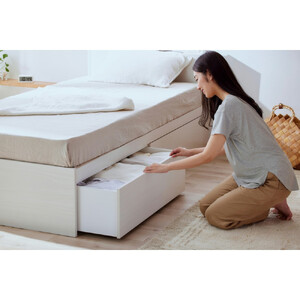 ベッド  収納ベッド宮付き DSBM-S オフホワイト