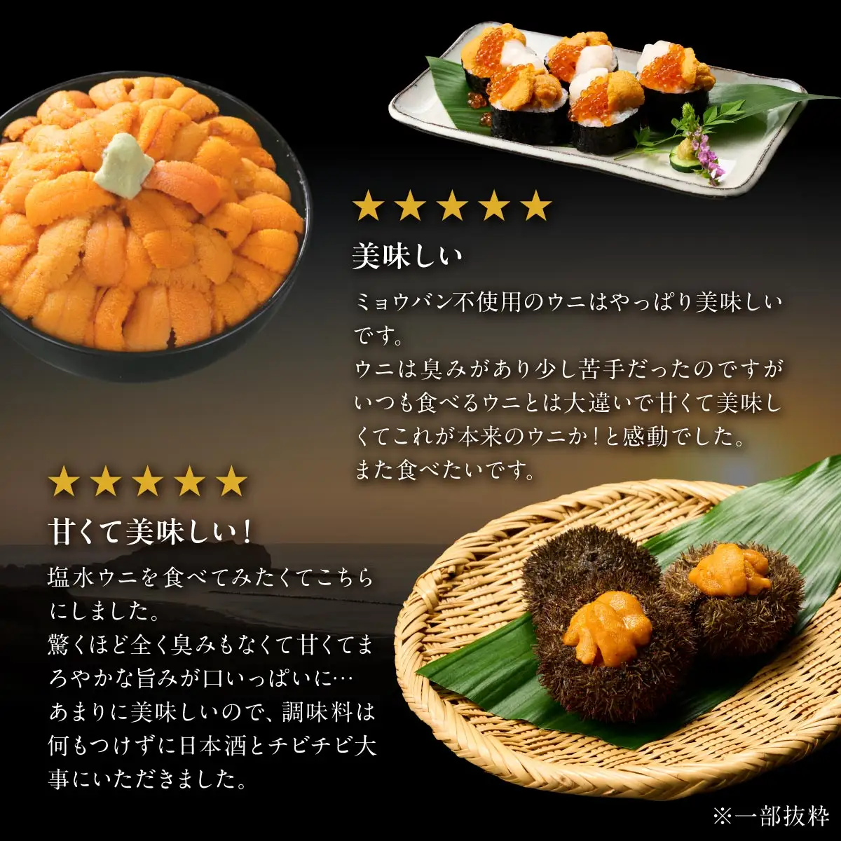 先行予約 無添加 極上 エゾバフンウニ 塩水パック 50g 【mh-0690_B】