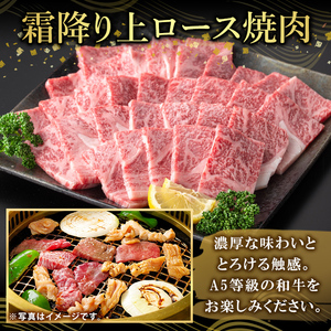K-482-B 鹿児島県産A５等級黒毛和牛霜降り上ロース焼肉(計500g)【ふるさと産直バザール】霧島市 牛肉 国産 鹿児島県産 ロース 焼肉 肉 精肉