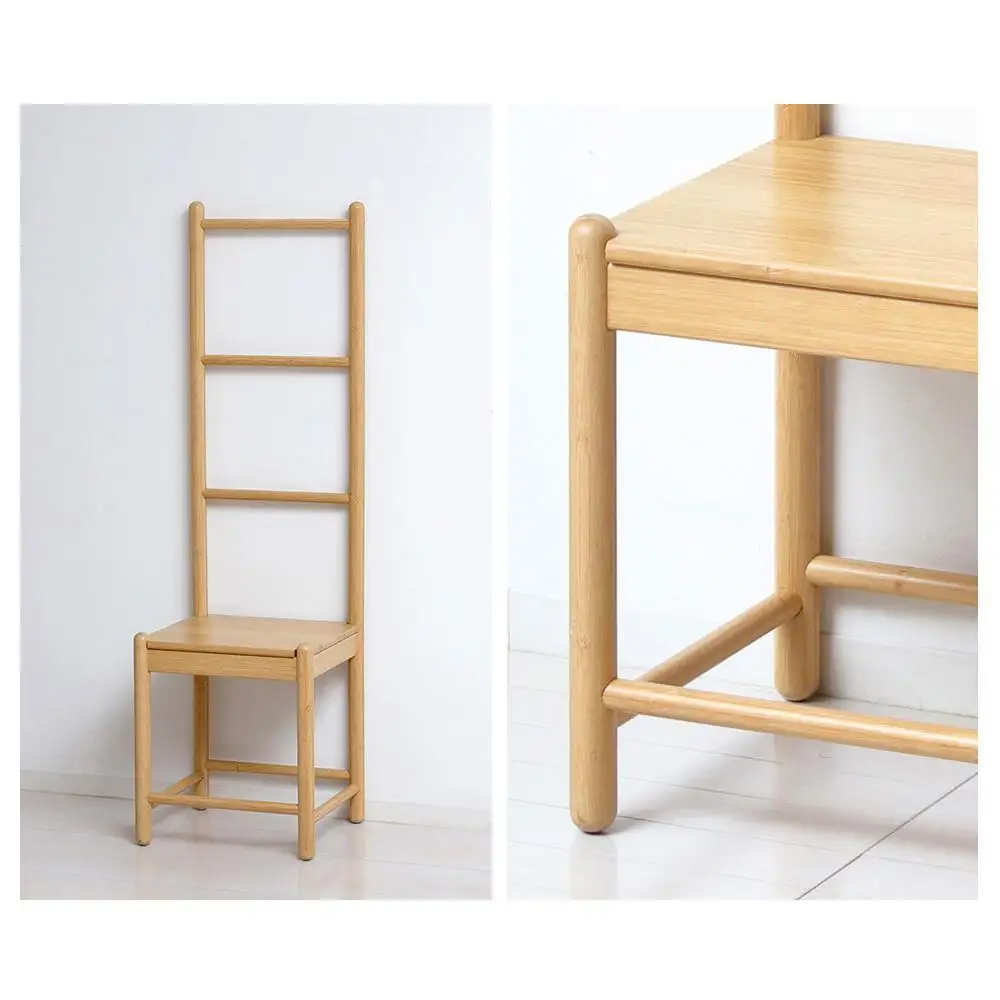 Bamboo ラダーチェア ナチュラル 約幅38×奥行35.5×高さ128.5(SH42)cm AKU1044769