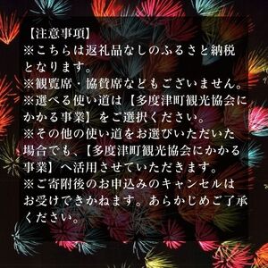 【返礼品なし】たどつ港まつり花火大会 応援ふるさと納税【B-67】