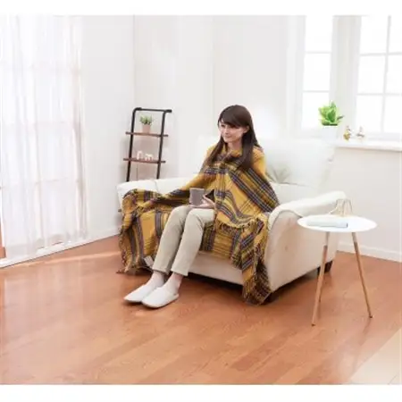 ホットスローケット　(電気ブランケット)　カーキー(約170×130cm)【1608417】