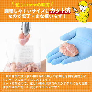 鶏肉 もも肉 小分け(計1.7kg・340g×5P) お肉 鳥肉 とり肉 カット済 国産 宮崎県産 唐揚げ から揚げ からあげ 冷凍 便利 【NK-04】【南九フーズ】