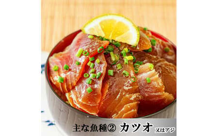 【12ヶ月 定期便】魚かつ自家製　山口の海鮮漬け丼(はまち、ひらまさ、マグロ系等)4種×各2パック入 酒の肴に海鮮丼に茶漬けに飯ともに