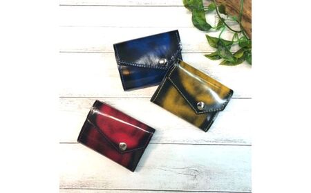 アドバンガラスレザーのミニ財布 レディース メンズ 日本製 財布 ハンドメイド シンプル レザー サイフ 小銭入れ 札入れ おしゃれ 大人 誕生日 プレゼント ギフト 寒川町 神奈川県 赤