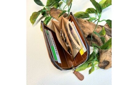 イタリア革ブッテーロのL字ファスナー財布 レディース メンズ 日本製 財布 ハンドメイド シンプル レザー 牛革 サイフ 小銭入れ 札入れ おしゃれ 大人 誕生日 プレゼント ギフト 寒川町 神奈川県 橙