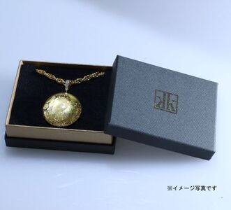 アクセサリー 金彩ペンダント（カラー：グリーン）【グラスアート黒木】_A0114-048