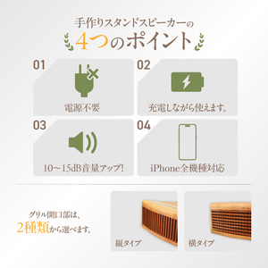 木製iPhoneスタンドスピーカー［127S05］