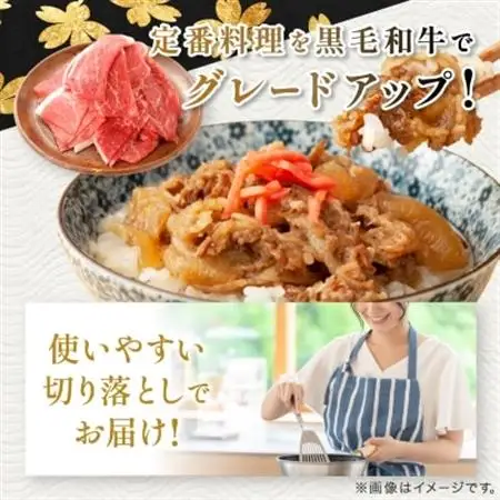 【鹿児島県産】黒毛和牛 赤身 切り落とし 1kg (500g×2)(枕崎市)  A8-111_肉 黒毛和牛 牛肉 _【配送不可地域：離島】【1616201】