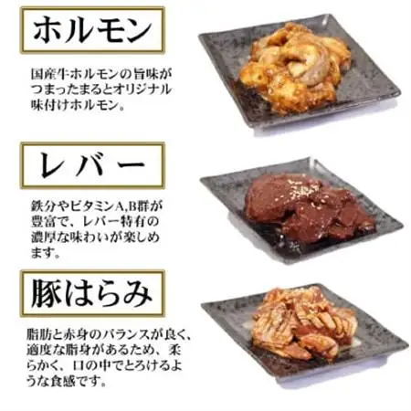 【飛騨牛】焼肉4種B-2セット　赤身肉と味付けホルモンなど　合計1kg【配送不可地域：離島】【1616675】