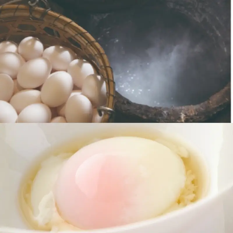 No.0974森山のプレミアムギフトセット　源泉たまご赤玉(地養卵)6個入り×2箱と湯庵プリン2種×4個セット 化粧箱入り