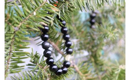 黒耀石のブレスレット（16cm） アクセサリー ファッション 