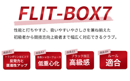 【左打ち・男性用】FLIT-BOX７　フェアウェイウッド：軽量シャフト　番手9W　シャフト硬さR（標準）