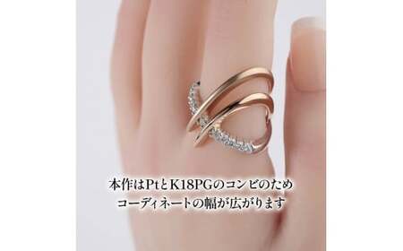 K18 ダイヤモンド リング ピンクゴールド KARATI ダイヤモンド HARA RING 