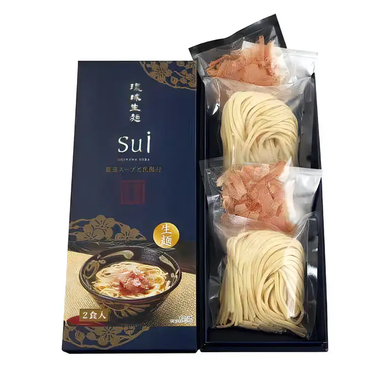 琉球生麺 Sui「厳選スープと花鰹」 4食セット 沖縄 グルメ 琉球 生麺 厳選 スープ 花鰹 セット ご当地グルメ 沖縄料理 郷土料理 沖縄そば 麺 ソバ そば 蕎麦 ダシ だし 出汁 かつお節 カツオ かつお 鰹 特産品 お土産 沖縄県 糸満市 56-26