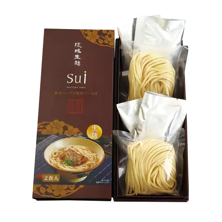 琉球生麺 Sui「厳選スープと軟骨ソーキ」 4食セット 沖縄 グルメ 琉球 生麺 厳選 スープ 軟骨ソーキ セット ご当地グルメ 沖縄料理 郷土料理 沖縄そば 麺 ソバ そば 蕎麦 ダシ だし 出汁 軟骨 ソーキ トッピング 特産品 お土産 沖縄県 糸満市 56-27