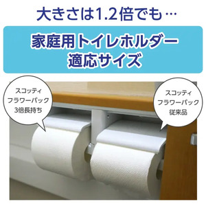 スコッティ フラワーパック トイレットペーパー 3倍巻き シングル 長持ち 48ロール (4ロール×12パック) 香り付き エンボス加工 ふんわりキープ長巻製法 取替の手間軽減 日用品 エコ 防災 備蓄 消耗品 生活雑貨 生活用品 生活必需品 富士市 [sf087-010]