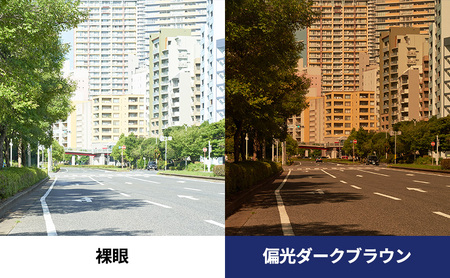 跳ね上げ式/「偏光」前掛けサングラス　スッキリとシャープな印象のスクエアタイプ　「BV-28」　レンズカラー：(4)偏光ダークブラウン