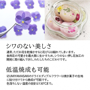 ドライ エディブルフラワー ブルーミックス 50枚　食用花 押し花加工 ケーキ トッピング デコレーション マカロン メレンゲ アイシングクッキー バレンタイン EB-0002